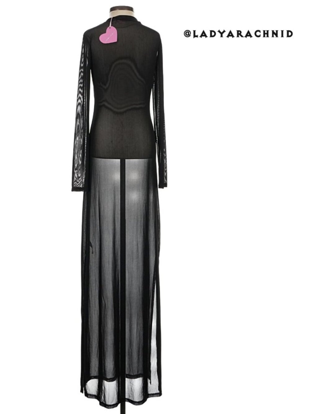 SUGAR THRILLZ Dolls Kill 4Ever Strange black sheer maxi dress - Picture 6 of 8